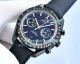 Swiss Replica Omega Speedmaster Watch D-Blue Dial Black Bezel Black Leather Strap (6)_th.jpg